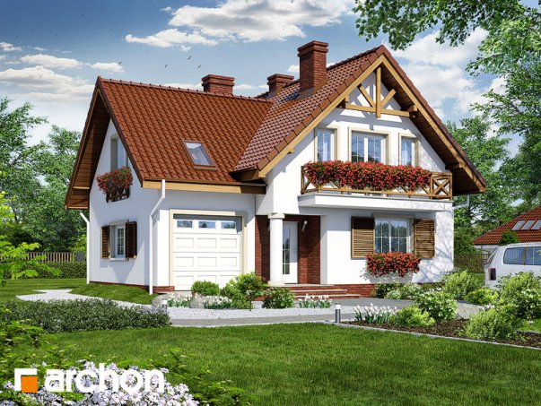 Проект дома Дом в скальниках вер.2 - 1 С мансардным этажом дома в Киеве