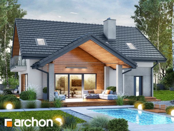 Проект дома Дом в аурорах 7 - 1 С мансардным этажом дома в Киеве