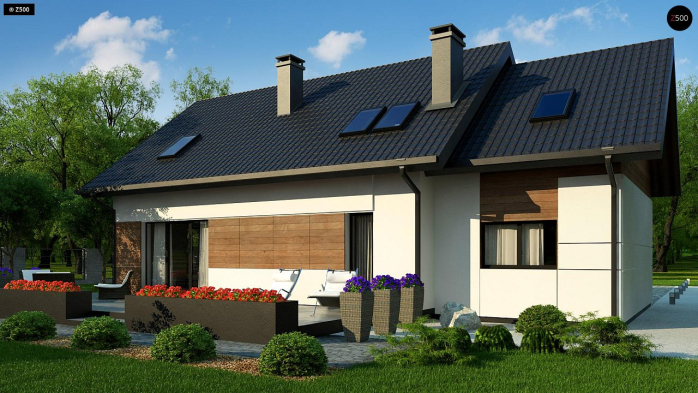 Проект дома U405 - 1 С мансардным этажом дома в Киеве