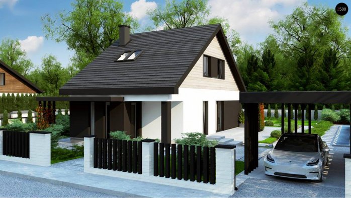 Проект дома U468 - 1 С мансардным этажом дома в Киеве