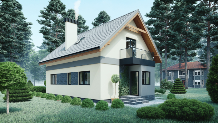 Проект дома DBT 286 - 8 С мансардным этажом дома в Киеве