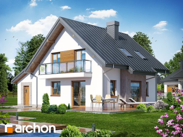 Проект дома Дом в рододендронах 4 (H) - 2 С мансардным этажом дома в Киеве