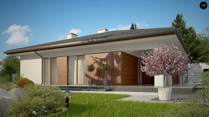 Проект дома U321 - 4 Одноэтажные дома в Киеве
