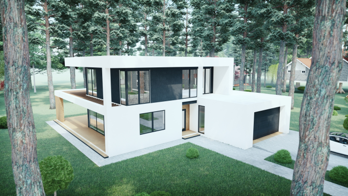 Проект дома DBT 223 - 1 Двухэтажные дома в Киеве