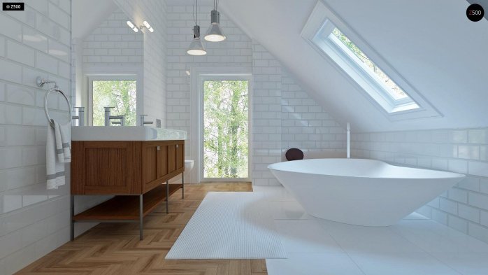 Проєкт будинку U226 - З мансардним поверхом дома у Києві