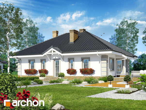 Проект дома Дом под красной рябиной 4 вер.2 - 2 Одноэтажные дома в Киеве