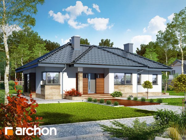 Проект дома Дом в грушках - 2 Одноэтажные дома в Киеве