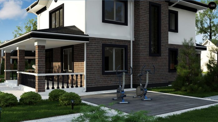 Проект дома Uu8 - 3 Двухэтажные дома в Киеве