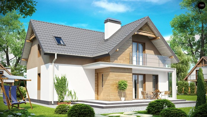 Проект дома U197 - 2 С мансардным этажом дома в Киеве