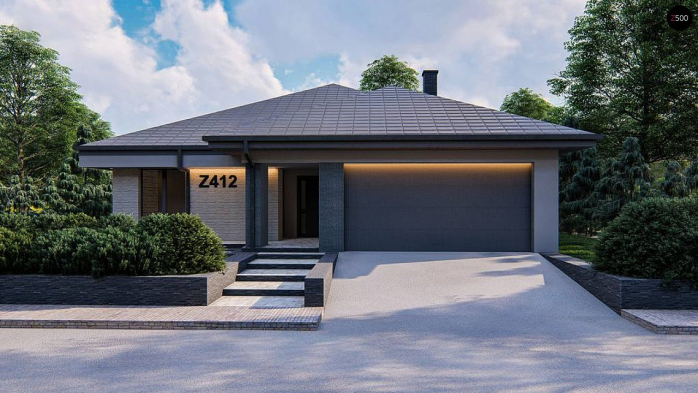 Проект дома U412 - 4 Одноэтажные дома в Киеве