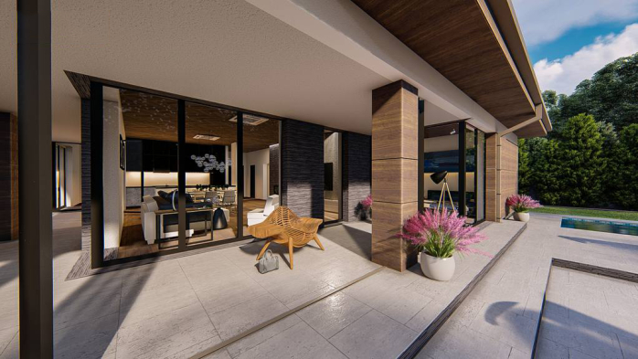 Проект дома U411 - 4 Одноэтажные дома в Киеве