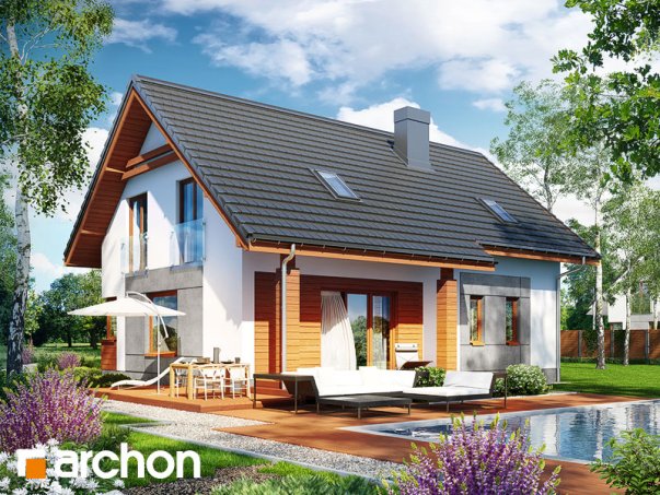 Проект дома Дом в яблонках 2 - 2 С мансардным этажом дома в Киеве