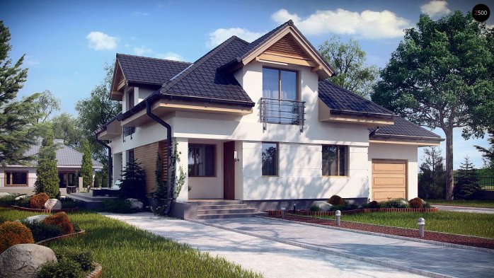 Проект дома U284 - 1 С мансардным этажом дома в Киеве