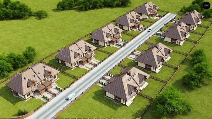 Проект дома Ub1 - 4 С мансардным этажом дома в Киеве