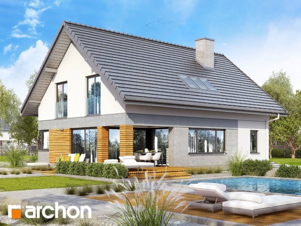 Проект дома Дом в аурорах 6 - 2 С мансардным этажом дома в Киеве