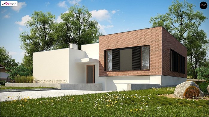 Проект дома Ux132 - 3 Одноэтажные дома в Киеве