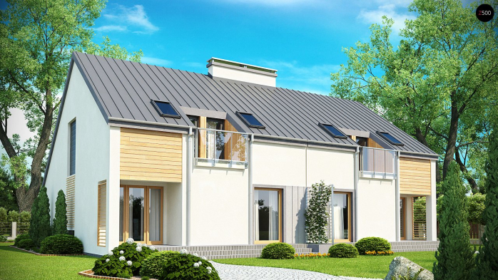 Проект дома Ub4 - 2 С мансардным этажом дома в Киеве