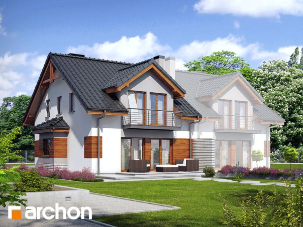 Проект дома Дом в клематисах 9 (БT) вер.2 - 2 С мансардным этажом дома в Киеве