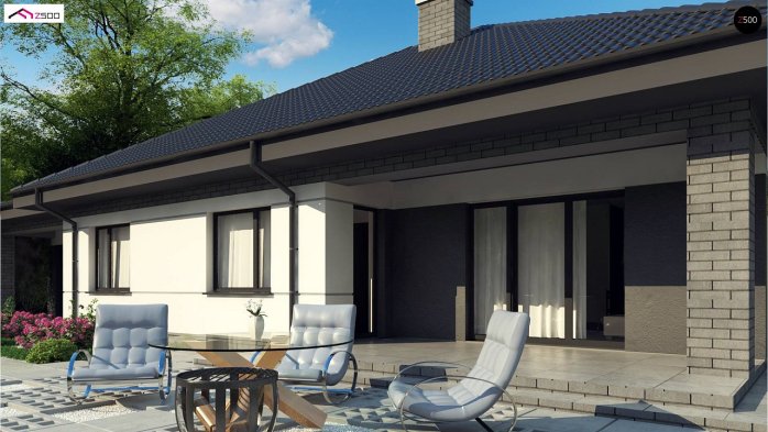 Проект дома U86 A - 4 Одноэтажные дома в Киеве