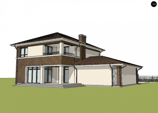 Проект дома Ux24 GL2 - 4 Двухэтажные дома в Киеве