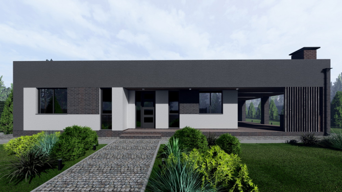 Проект дома Db 13 - 3 Одноэтажные дома в Киеве