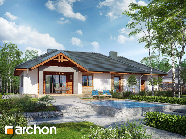 Проект дома Дом в лещиновнике 5 - 2 Одноэтажные дома в Киеве