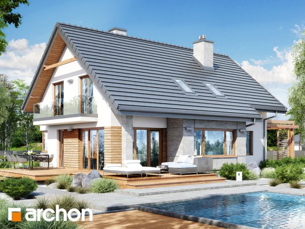 Проект дома Дом в аурорах - 1 С мансардным этажом дома в Киеве