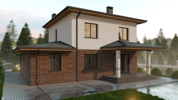 Проект дома Db 41 - 1 Двухэтажные дома в Киеве