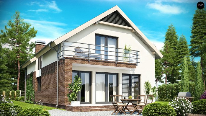 Проект дома U154 - 2 С мансардным этажом дома в Киеве