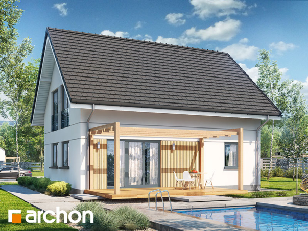 Проект дома Дом в хлорофитуме вер.3 - 1 С мансардным этажом дома в Киеве