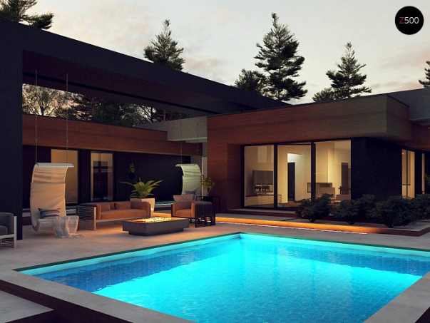 Проект дома Ux158 + - 2 Одноэтажные дома в Киеве