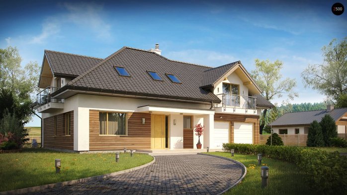 Проект дома U272 - 2 С мансардным этажом дома в Киеве