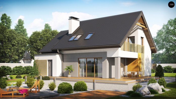 Проект дома U219 - 2 С мансардным этажом дома в Киеве