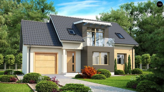 Проект дома U192 - 1 С мансардным этажом дома в Киеве