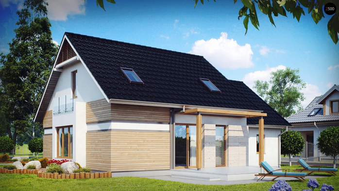 Проект дома U114 - 2 С мансардным этажом дома в Киеве