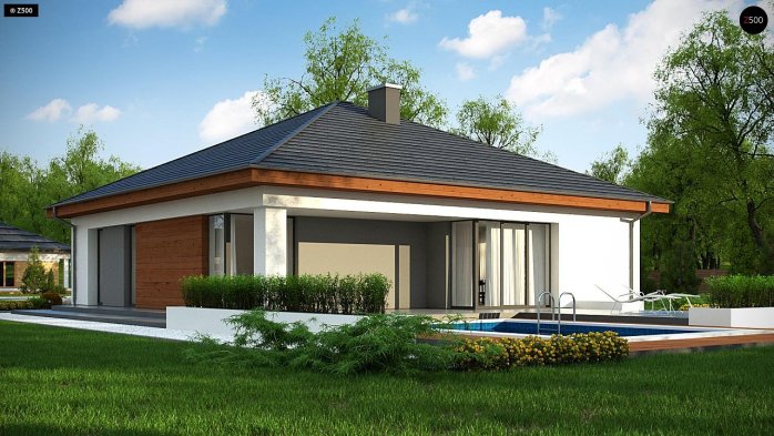 Проект дома U333 - 4 Одноэтажные дома в Киеве