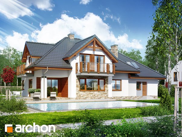 Проект дома Дом в каннах  - 2 С мансардным этажом дома в Киеве