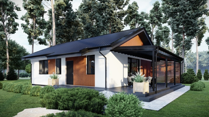 Проект дома DBT 552 - 1 Одноэтажные дома в Киеве