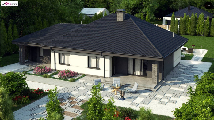 Проект дома U86 A - 6 Одноэтажные дома в Киеве