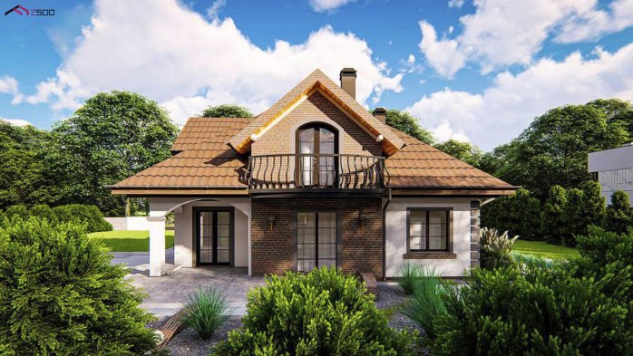 Проект дома U18 kl+P - 3 С мансардным этажом дома в Киеве