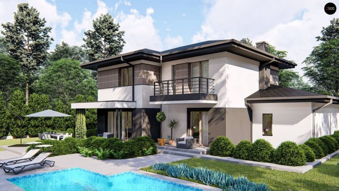 Проект дома U426 v1 P - 4 Двухэтажные дома в Киеве