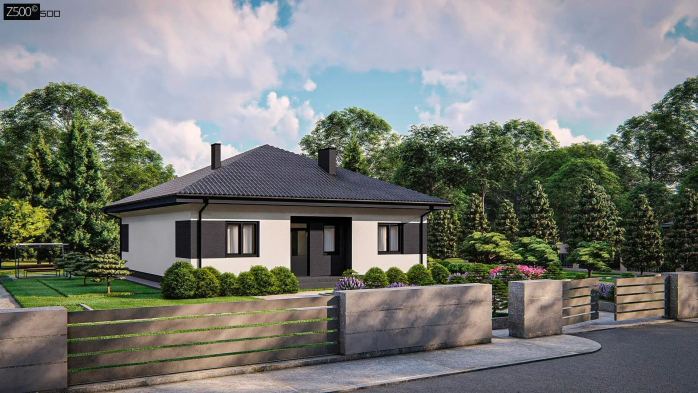 Проект дома Uu16 v1 - 2 Одноэтажные дома в Киеве