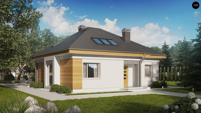 Проект дома U54 - 1 С мансардным этажом дома в Киеве