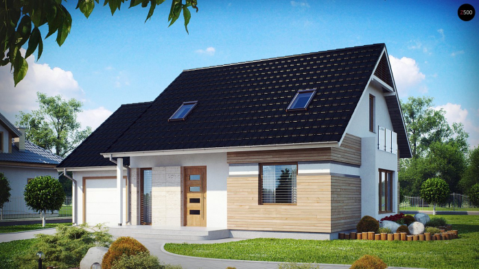 Проект дома U114 - 1 С мансардным этажом дома в Киеве