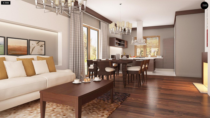 Проект дома U199 - 4 Одноэтажные дома в Киеве