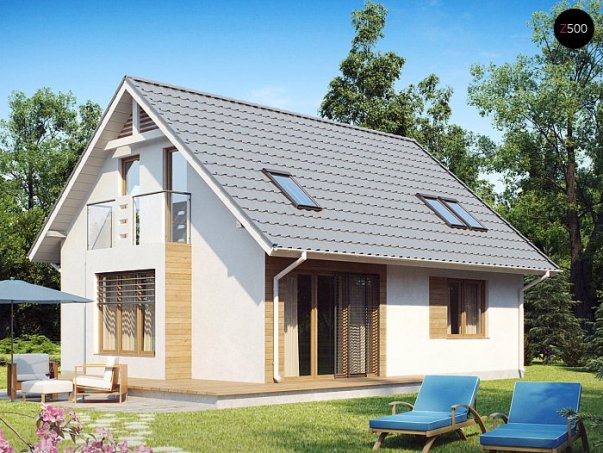 Проект дома U101 PK - 1 С мансардным этажом дома в Киеве