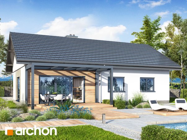 Проект дома Дом в овсянницах 4 - 2 Одноэтажные дома в Киеве