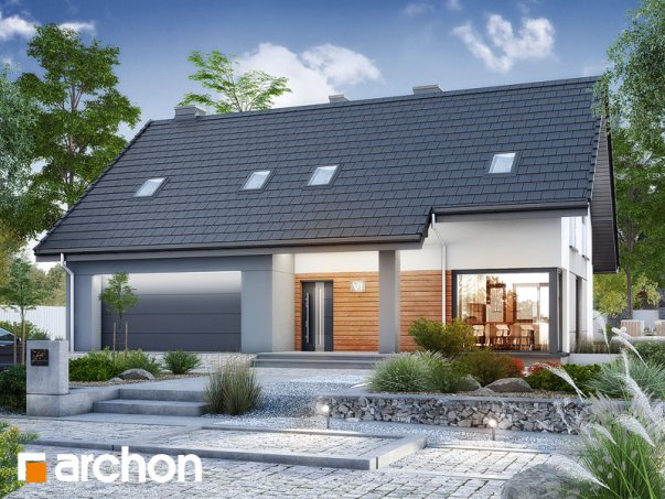 Проект дома Дом в яблонках 15 (Г2) - 1 С мансардным этажом дома в Киеве