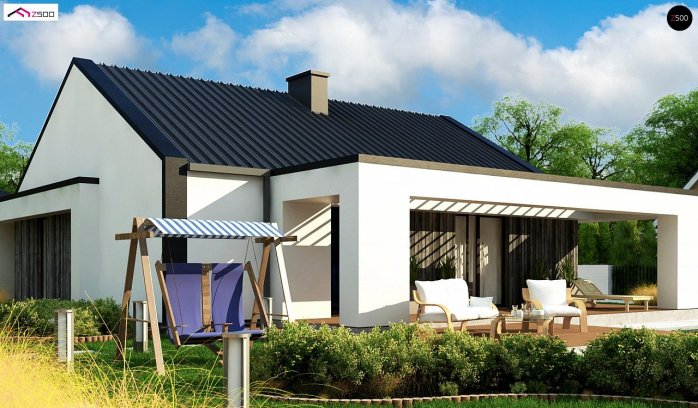 Проект дома U381 - 4 Одноэтажные дома в Киеве