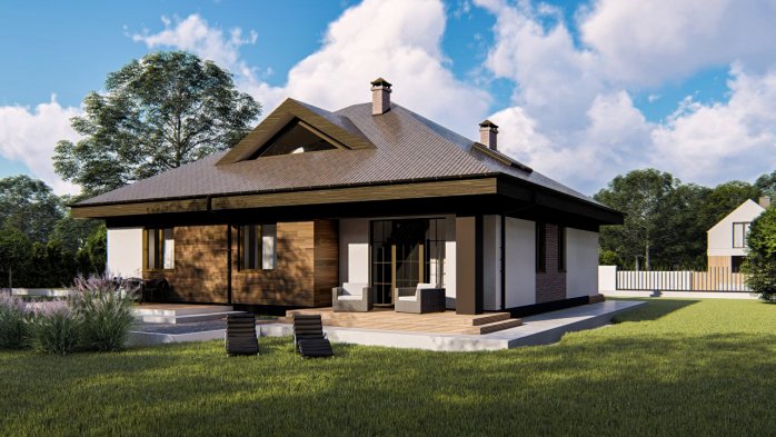 Проект дома Uu230 - 4 С мансардным этажом дома в Киеве